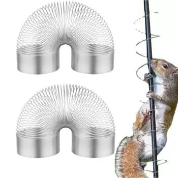 2 шт. противобеличья пружина металлическая защита кормушки для птиц перегородка от белок спиральная пружина барьер от белок защитный аксессуар для кормушки для птиц