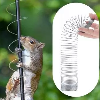 2 шт. противобеличья пружина металлическая защита кормушки для птиц перегородка от белок спиральная пружина барьер от белок защитный аксессуар для кормушки для птиц 2pcs