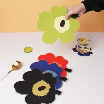 2 шт. противоожоговые теплоизоляционные коврики для стола простая подставка для горшка под цветы столовая красный