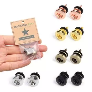 2 шт. противоскользящие гитарные ремешки на концах, грибные головки, замки для гитарных ремней, гитарист чёрный