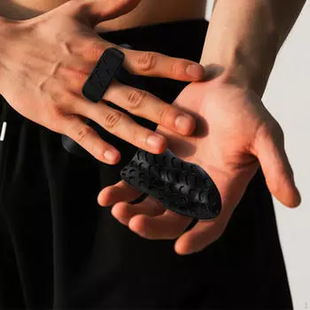 2 шт. Противоскользящие тренировочные накладки для мужчин и женщин Эргономичные перчатки-протекторы для рук Накладки для подтягиваний чёрный