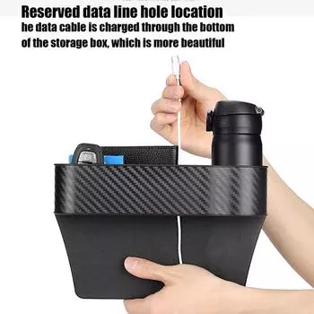 2 шт. противоскользящий фиксированный автомобильный ящик для хранения вещей левый и правый боковой карманный органайзер подстаканник щелевой ящик для хранения сидений с автомобильными аксессуарами