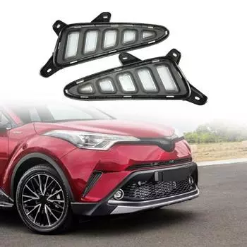 2 шт. противотуманные светодиодные фонари высокой яркости IP67 треугольник 12 В 90-120 лм/Вт дневные ходовые огни для Toyota CHR IZOA 2017