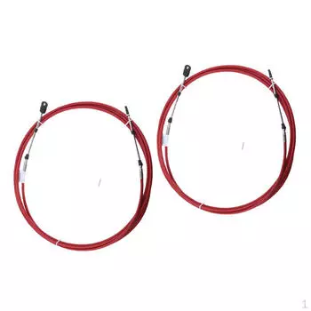 2 шт. провода троса дроссельной заслонки, тросы управления для подвесного двигателя, резьба 10-32UNF, 11 футов