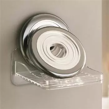 2 шт прозрачная акриловая невидимая плавающая книжная полка для хранения настенный выступ органайзер для показа косметики на фото