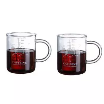 2 шт. прозрачная чашка для кофе, чай, стеклянные кружки, завтрак, овсянка, еда, стакан для риса, кухонные гаджеты для школы, офиса, дома