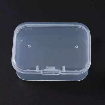 2 шт., прозрачная коробка для хранения, квадратный чехол для мелких предметов, упаковочные коробки, контейнер для ювелирных изделий, бусин, органайзер для разной мелочи, рыболовные инструменты