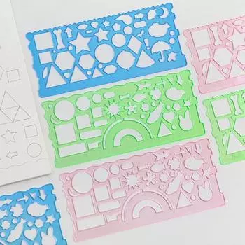 2 шт., прозрачная линейка для геометрического рисунка, многофункциональная, точная и простая в использовании, геометрический треугольник, транспортир, линейка синий