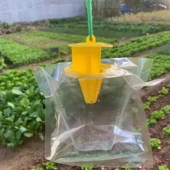 2 шт. Прозрачная подвесная ловушка для мух, одноразовая ловушка для комаров, ловушка для мух, хозяйственные принадлежности прозрачный