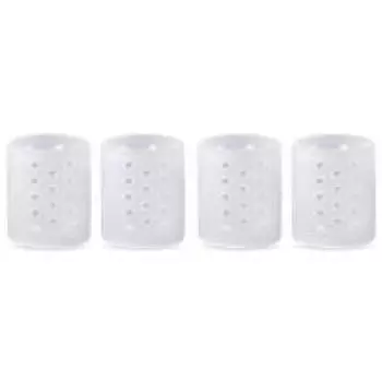 - 2 шт. Прозрачные силиконовые накладки на пальцы ног, дышащие рукава для пальцев ног (L)