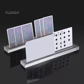 2 шт. прозрачных пластиковых держателя для игральных карт большой емкости с умным дизайном слота держатель для игральных карт лоток игровые аксессуары прозрачный
