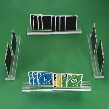 2 шт. прозрачных пластиковых держателя для игральных карт большой емкости с умным дизайном слота держатель для игральных карт лоток игровые аксессуары прозрачный