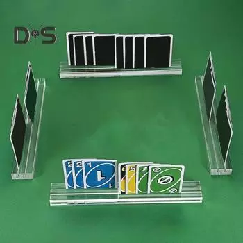 2 шт. прозрачных пластиковых держателя для игральных карт большой емкости с умным дизайном слота держатель для игральных карт лоток игровые аксессуары прозрачный