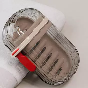 2 шт. прозрачный чехол для мыла, противоскользящий пластиковый уплотнительный мыльница, футляр для хранения мыла в ванной комнате, для кемпинга, путешествий