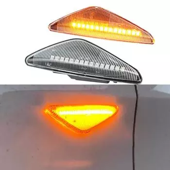 2 шт. прозрачный динамический светодиодный боковой габаритный фонарь для BMW X5 E70 2007-2013 X6 E71 E72 X3 F25 последовательный указатель поворота