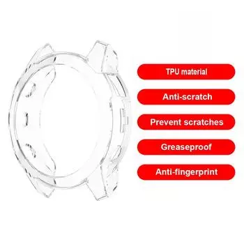 2 шт. прозрачный защитный чехол для часов с полой рамкой, защитные чехлы для смарт-часов, мягкий силиконовый чехол TPU для Garmin Epix Gen 2