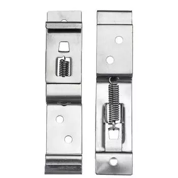 2 шт. Прямоугольный подпружиненный кронштейн из нержавеющей стали для номерного знака автомобиля, зажимы для держателя рамы автомобиля, зажимы для номерного знака прицепа