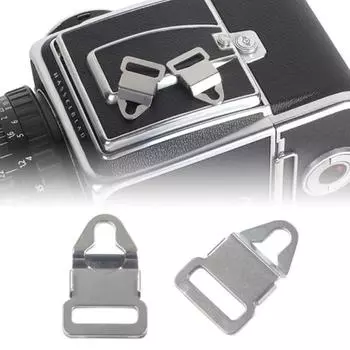 2 шт. пряжки для ремня камеры, простая установка, надежная совместимость, пряжки для ремня камеры, аксессуары для Bronica Kiev серебряный