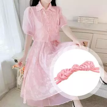 2 шт. пуговица Cheongsam, элегантная мягкая ткань, классическая пуговица с китайским узлом и длинным хвостом для костюма Тан, украшение костюма светло-зеленый