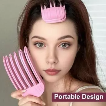 2 шт пушистая расческа для волос натуральная выпуклая расческа объемный зажим портативный дорожный горячий светло-розовый