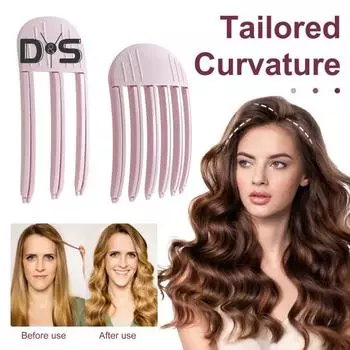 2 шт. пушистая расческа для волос, натуральная расческа с выпуклым краем, зажим для объема, портативная дорожная расческа для укладки челки от горячего ветра для женщин и девочек, аксессуары для волос светло-розовый