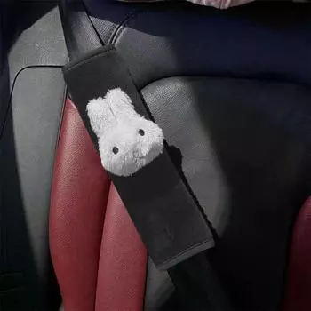 2 шт. пушистые накладки на ремень безопасности предотвращают истирание шеи, легко устанавливаются на плечо Bear