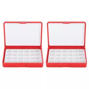 2 шт. Пустая коробка для хранения акварельных красок, палитры, портативная пластиковая коробка для пигментов