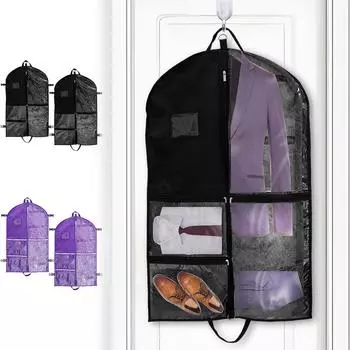 2 шт. пылезащитные чехлы для одежды водонепроницаемый костюм пальто подвесная сумка для хранения ткань Оксфорд органайзер для шкафа защитные чехлы для одежды