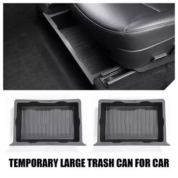 2 шт. ящик для хранения под сиденьем для Tesla Model Y, скрытый органайзер спереди и сзади 2020-2024 гг., экономящий место ящик для хранения аксессуаров для салона автомобиля чёрный