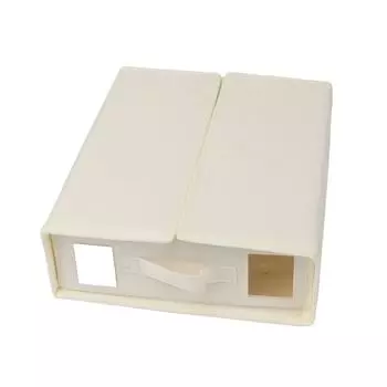 2 шт. ящик для хранения постельных принадлежностей ткань Оксфорд складная на молнии с видимым окном большая вместительная простыня бежевый