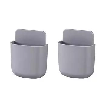 2 шт., ящик для хранения с дистанционным управлением для кондиционера, настенный контейнер небольшого размера, однотонный держатель для телефона синий