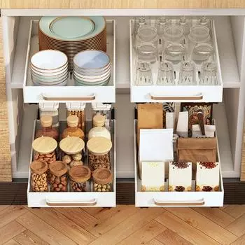 2 шт. ящик для хранения Самоклеящаяся полоса Отличная липкость Съемный без сверления Высокая грузоподъемность Гладкая направляющая Легко выдвижной шкаф Sets чёрный