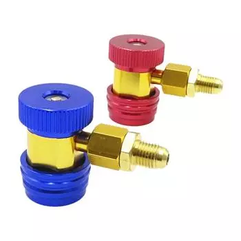 2 шт. R134A фреон H/L латунные адаптеры автомобильный быстроразъемный соединитель кондиционер хладагент регулируемый манометр коллектора