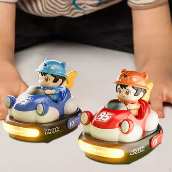 2 шт. радиоуправляемые машинки, детский мультяшный автомобиль с огнями, уникальный подарок, прочная гоночная игрушка для мальчиков для детей