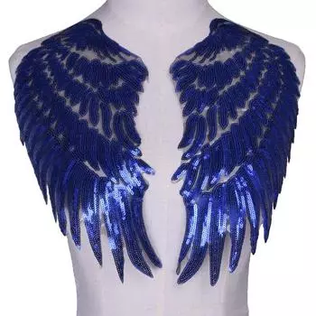 2 шт. радужные перья крылья блестки мечтательные пришитые утюгом нашивки вышитые значки для одежды аппликации своими руками ремесло украшения золотой