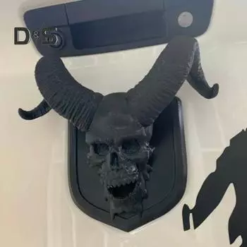 2 шт. RAM 1500 значок с изображением черепа на капоте для моделей 4-го и 5-го поколений, смелый автомобильный аксессуар с логотипом для грузовиков RAM A