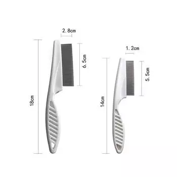 2 шт. расческа для домашних животных, расческа для удаления блох и слез, пластиковая ручка, тонкие зубцы, густые зубцы, массажная расческа из нержавеющей стали зелёный