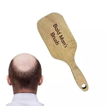 2 шт. расческа для лысого человека, расческа для лысого человека, шутка о лысом, расческа и щетка для лысого человека, забавный деревянный инструмент для ухода, кляп, подарок для лысого человека, отца, папы естественный