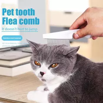 2 шт. расческа для ухода за домашними животными от блох щетка из нержавеющей стали удаление блох массажный уход гребень для ухода за шерстью блох портативные аксессуары для домашних животных
