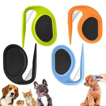 2 шт. расческа для завязывания домашних животных, нежная щетка для выпадения волос, эффективная расческа для ухода за волосами, инструмент для ухода за волосами для собак, кошек, распутывание волос 2pcs чёрный