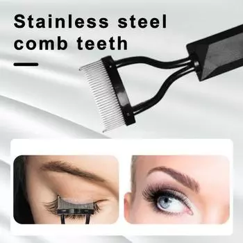 2 шт., расческа-разделитель для ресниц с металлическими зубцами, резная расческа для определения ресниц, аппликатор для туши, инструмент для женщин и девочек, принадлежности для макияжа, подарок на день рождения