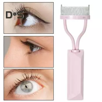 2 шт., расческа-разделитель для ресниц с металлическими зубцами, резная расческа для определения ресниц, аппликатор для туши, инструмент для женщин и девочек, принадлежности для макияжа, подарок на день рождения