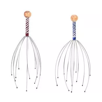 2 шт. Расслабляющий массажер для головы осьминога для красоты и здоровья головы 23cm