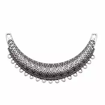 2 шт., разъем для ожерелья, принадлежности для рукоделия «сделай сам», антикварный серебряный цвет, бренд: WYISYWG 86x50 мм