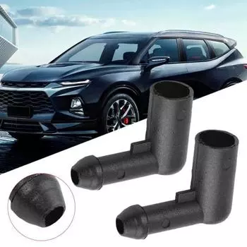 2 шт., разъем для шланга омывателя лобового стекла, пластиковый разъем для простого монтажа, шланговая муфта для Vauxhall/Opel Vastra H (2004 2010) OEM 13171805 1452941 чёрный