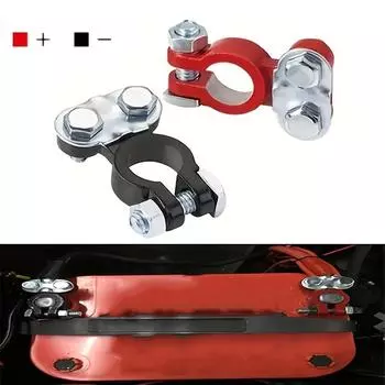 2 шт. разъемы для автомобильных аккумуляторов, верхние клеммы аккумулятора, положительные и отрицательные разъемы, совместимые с автомобилями, грузовиками, фургонами 2 Pcs