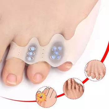 2 шт., разделитель для большого пальца ноги, протектор, коррекция вальгусной деформации большого пальца, облегчение боли в ногах, корректор костей стопы, уход за ногами, разделитель для пальцев ног S