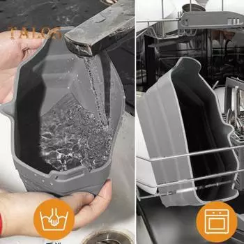 2 шт., разделитель для медленноварки, дизайн носика, 2-в-1, многоразовый практичный силиконовый разделитель для медленноварки, аксессуары для ресторана серый