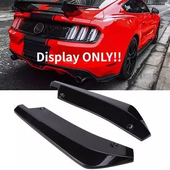 2 шт., разделительная крышка заднего бампера, универсальная для Ford Mustang 2008-2022, боковой спойлер, диффузор Canards, автомобильные аксессуары для подбородка чёрный
