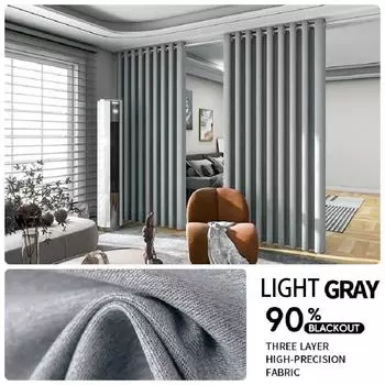 2 шт., разделительная штора для гостиной, затемняющая штора с шумоподавлением и антикоррозийной люверсной верхней шторой 100H 84L inch&Grommet Top оливковый